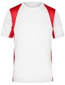 Heren Sportshirts James & Nicholson JN306 white-red